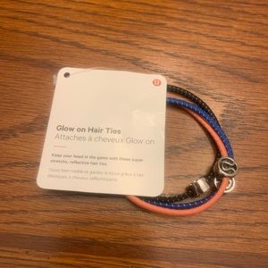 lululemon athletica Accessories - Lululemon Glow on Hair Ties Pack of 3 Black, Blue lululemon athletica Accessories - Lululemon Glow on Hair Ties Pack of 3 Black, Blue